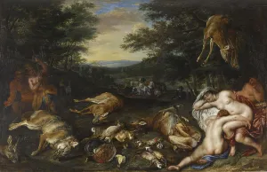 Brueghel Jan The Younger Prints: Diana and Her Nymphs after Their Hunt, 1630-1639. Creator: Jan Brueghel the younger