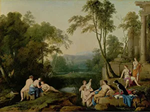 Laurent De La Hire Prints: Diana and Her Nymphs in a Landscape, 1644. Creator: Laurent de la Hyre