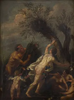 Hiding Prints: Diana and Her Nymphs Surprised by Satyr, 17th-18th centuries. Creator: Unknown