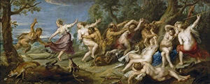 Antiope Gallery: Diana and her Nymphs surprised by Satyrs, 1638-1640. Artist: Rubens, Pieter Paul (1577-1640)