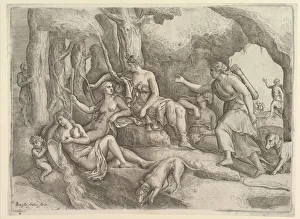 Veneziano Prints: Diana Resting with Nymphs. Creator: Battista Franco Veneziano