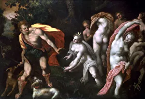 Elder Prints: Diane and Acteon, c1584-1609. Artist: Joseph Heintz the Elder