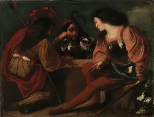 Group Of People Prints: Dice players, 1622-1687. Creator: Pietro della Vecchia