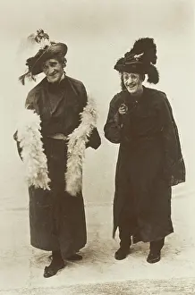 Dick Prints: Dick Horn and Harry Brandon dressed as pantomime dames for the Bow Bells
