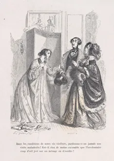 Awkward Prints: Did anyone ever forgive an awkward visit? from the Little Miseries of Human Life, 1843