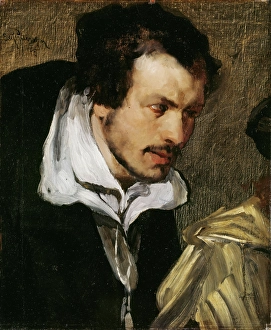 Eilif Peterssen Prints: Didrik Slagheck. (Portrettstudie til Christian II undertegner dodsdommen over Torben Oxe')