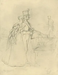 Die Begegnung, mid-late 19th century, (c1924). Creator: Carl Spitzweg