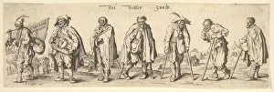 Ragged Gallery: Die Bettler Zunfft (The Seven Beggars), 1630. Creator: Wenceslaus Hollar