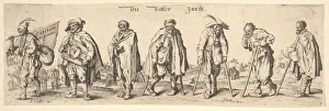 Jacques Prints: Die Bettler Zunfft (The Seven Beggars), 1630. Creator: Wenceslaus Hollar