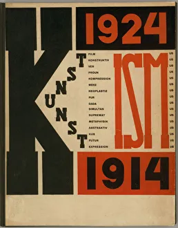 Die Kunstismen. (The Isms of Art) by El Lissitzky und Hans Arp, 1925