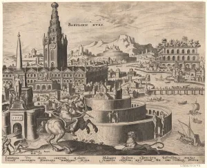 Galle Prints: Die Mauern von Babylon (from the series The Eighth Wonders of the World) After Maarten van Heemskerck
