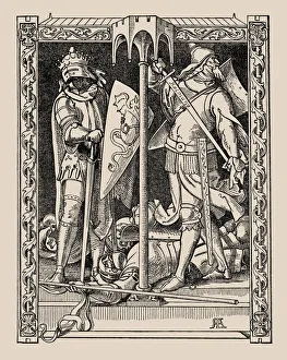 Alfred 1816 1859 Gallery: Die Nibelungen. How Sir Dietrichs Men Were All Slain, 1840-1841. Creator: Rethel