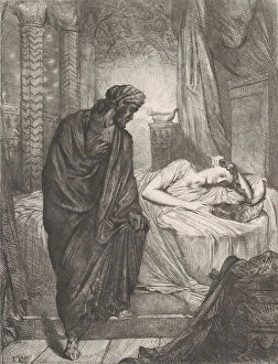 Chasseriau Theodore Gallery: Yet she must die: plate 11 from Othello (Act 5, Scene 2), etched 1844, reprinted 1900