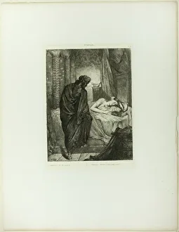 Théodore Chassériau Prints: Yet She Must Die, plate eleven from Othello, 1844. Creator: Theodore Chasseriau