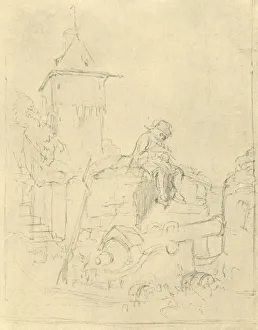 Sentry Prints: Die Schildwache, mid-late 19th century, (c1924). Creator: Carl Spitzweg