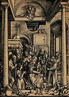 Life Of The Virgin Prints: Die Verehrung der Maria, ( The Veneration of Mary ), 1504. Creator: Albrecht Durer