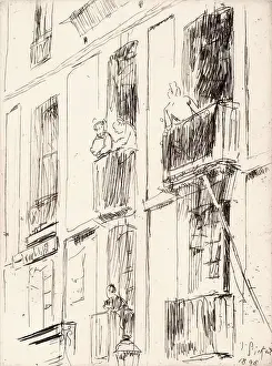 Neighbourhood Prints: Dieppe, Rue de la Halle au Ble, 1893. Creator: Walter Richard Sickert