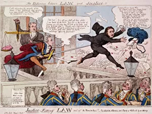 Williams Collection: The difference between law and justice, 1809. Artist: Isaac Cruikshank