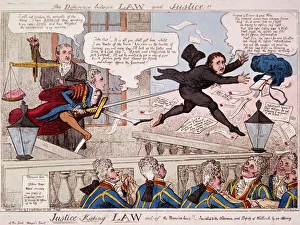 Williams Prints: The difference between law and justice, 1809. Artist: Isaac Cruikshank