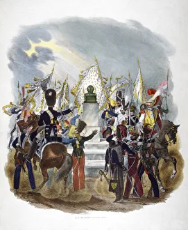 Different French army uniforms and regiments, 1823. Artist: Charles Etienne Pierre Motte