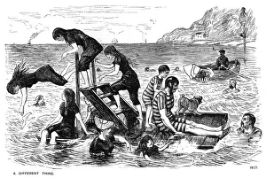 George Du Prints: A Different Thing, 1877 (1891). Artist: George du Maurier