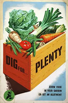 Shortage Prints: Dig for Plenty, WWII poster, c1939-c1945