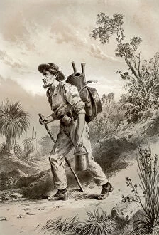 Blair Gallery: Digger on the tramp, Australia, 1879.Artist: McFarlane and Erskine