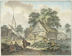 Meijer Hendrik Ii Prints: Dilapidated house and village church, 1777. Creator: Hendrik Meijer