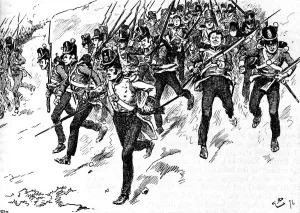 Sir Charles Dilke Prints: Dilkess Brigade of Guards Came Up, 1896, (1902). Artist: Gordon Frederick Browne