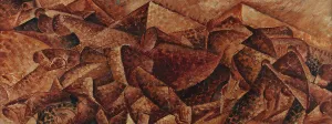 Futurism Prints: Dinamismo plastico - cavallo + caseggiato, 1915. Creator: Boccioni; Umberto (1882-1916)