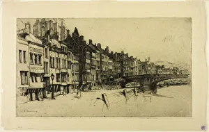 Dinant, plate nine from the Belgian Set, 1907. Creator: David Young Cameron