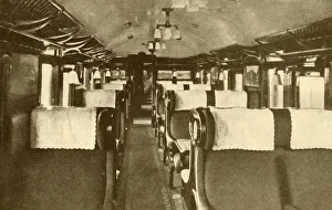 Dining Carriage Prints: Dining-Car, London Midland and Scottish Railway, 1930. Creator: Unknown