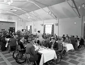 West Yorkshire Prints: Dining hall of the CISWO paraplegic centre, Pontefract, West Yorkshire, 1960. Artist