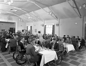Lunchbreak Collection: Dining hall of the CISWO paraplegic centre, Pontefract, West Yorkshire, 1960. Artist