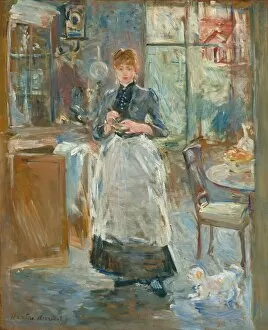 Apartment Gallery: In the Dining Room, 1886. Creator: Berthe Morisot