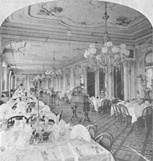 Dining room, Baldwin Hotel, San Francisco, USA, late 19th century. Artist: Nesemann