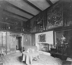 Dining Room at Carisbrooke Castle, Isle of Wight, c1930. Creator: Kirk & Sons of Cowes