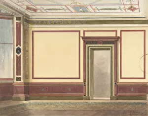 Dining Room Elevation in a Simplified Third Pompeian Style, ca. 1870-90