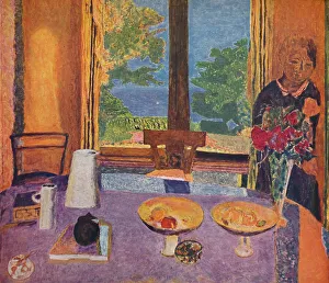 French Window Prints: Dining room on the garden - Interior, 1937