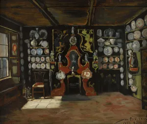 Guernsey Europe Prints: Dining room at Hauteville II, Juliette Drouet's house in Guernsey