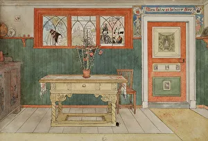 The Dining Room. From A Home (26 watercolours). Creator: Carl Larsson