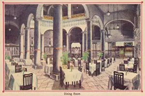 Havana Prints: Dining Room - Hotel Florida - Havana - Cuba, c1910