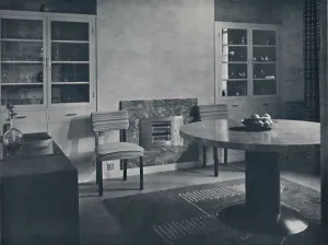 Charles James Prints: Dining-room for a house in Highgate Village, London, 1936