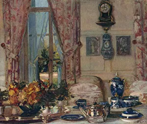 Teapot Prints: The dining-Room at Offranville, c1909. Artist: Jacques Emile Blanche