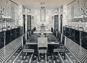 Adolphe Stoclet Gallery: The Dining Room of the Stoclet Palace, Brussels, Belgium, c1914