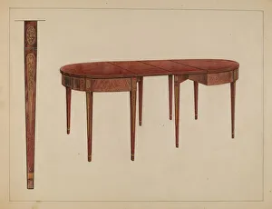 Furniture Leg Prints: Dining Table, 1936. Creator: M. Rosenshield-von-Paulin