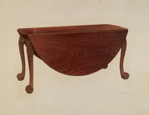 Sovensky Isidore Prints: Dining Table, 1941. Creator: Isidore Sovensky