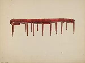 Polished Collection: Dining Table, c. 1936. Creator: Harry Eisman