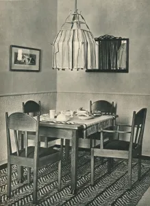 Pendant Light Prints: Dining-Table and Chairs designed by Willem Penaat, 1928