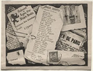 Dinner Invitation, c. 1882. Creator: Henri Charles Guerard (French, 1846-1897)